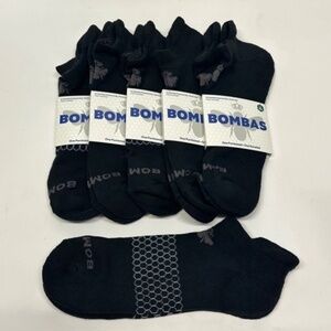 Bombas Socks Mens Ankle Size XL (Men's 13.5-16) Black 6 Pair NEW